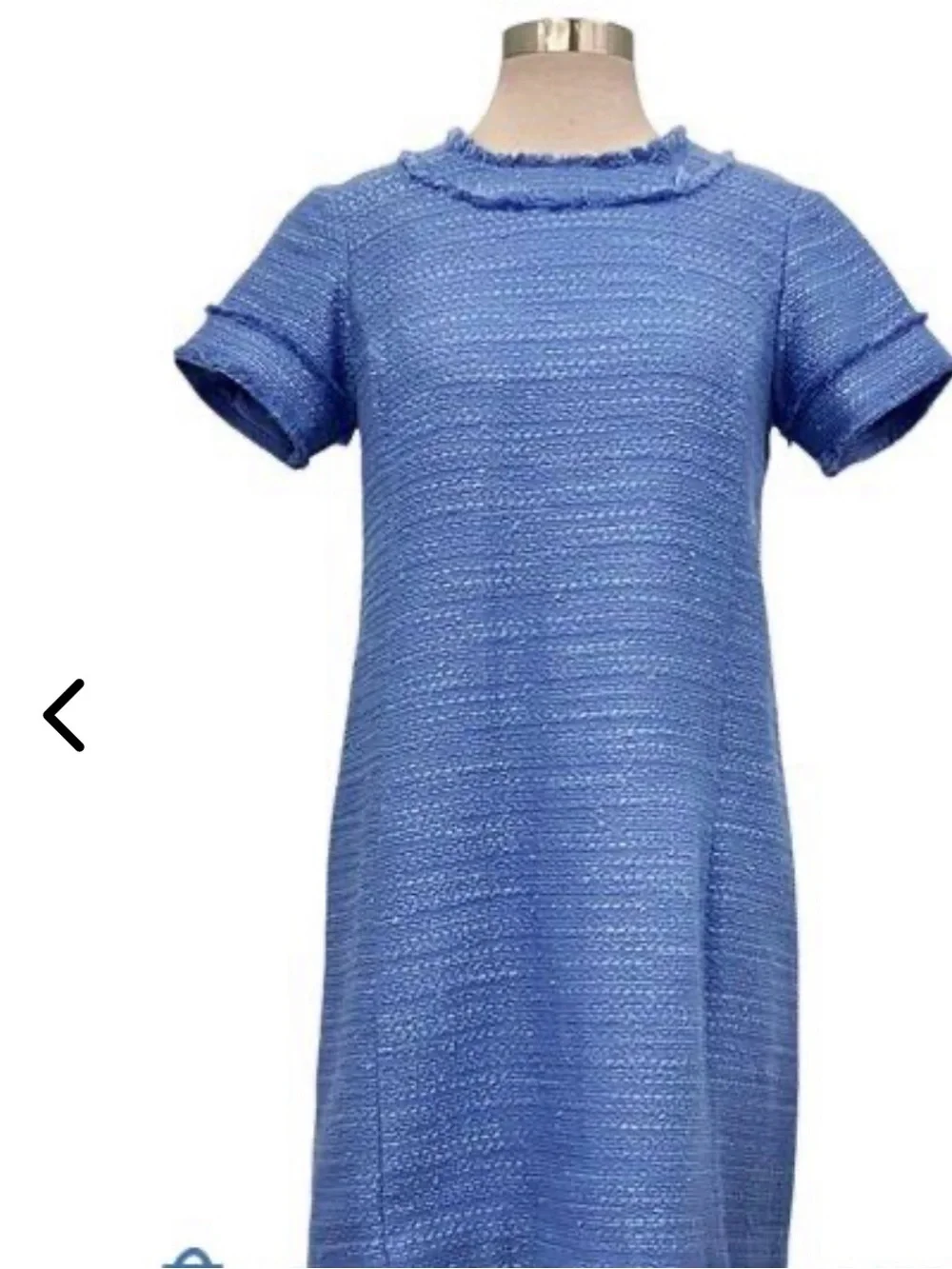 Able Short-Sleeve Shift Dress in Cornflower Blue